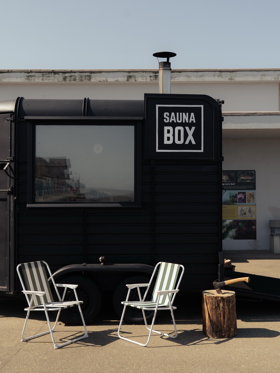Sauna Box at Sheringham beach, Norfolk